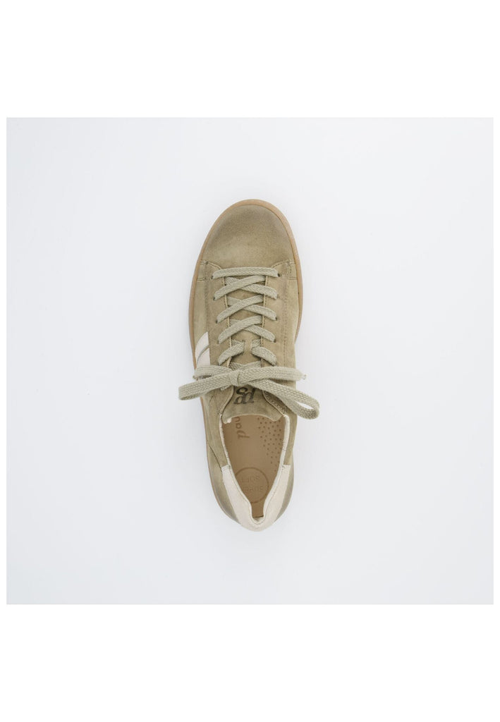 Paul Green Sneaker Veloursleder Grün/Gold