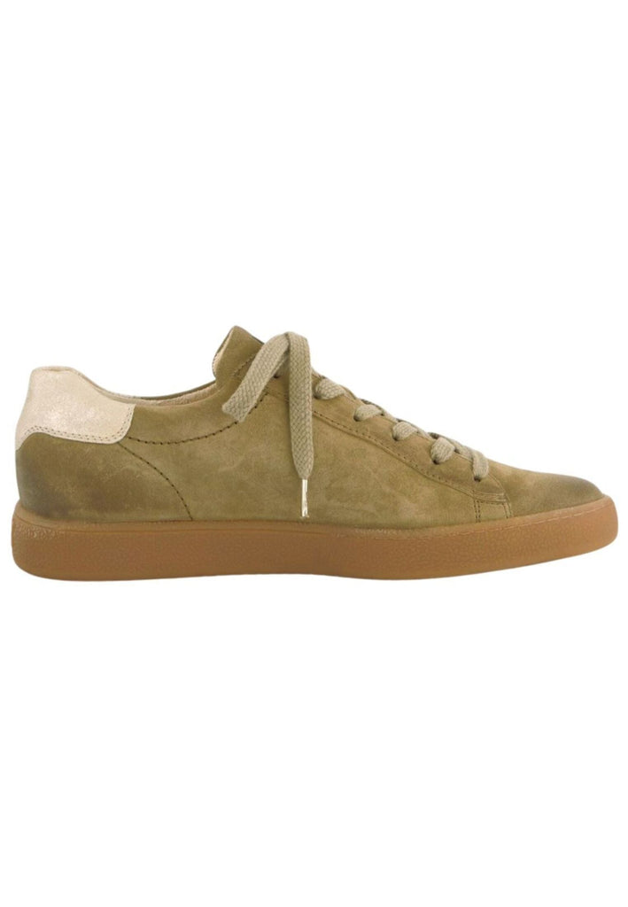 Paul Green Sneaker Veloursleder Grün/Gold