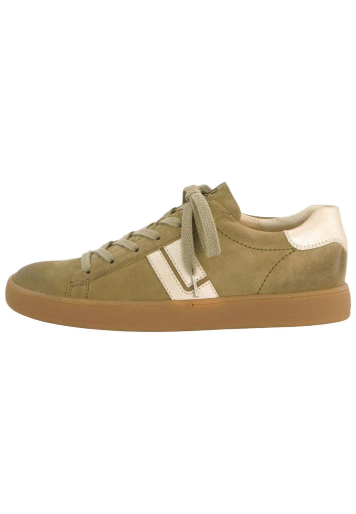 Paul Green Sneaker Veloursleder Grün/Gold