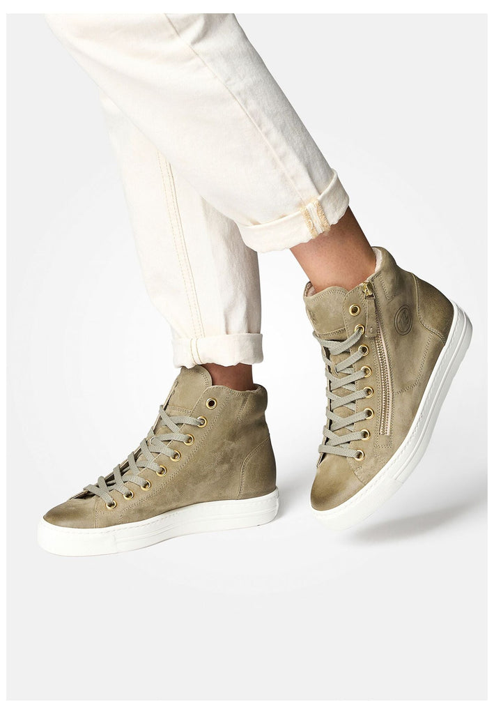 Paul Green Sneaker Veloursleder Olive