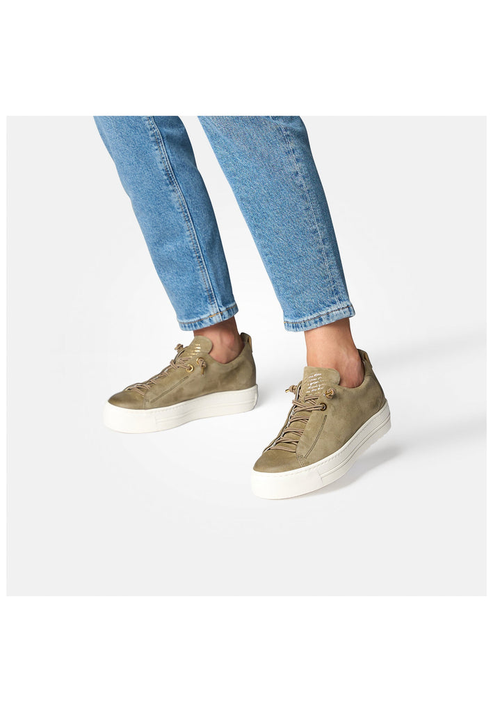 Paul Green Sneaker Veloursleder Olive