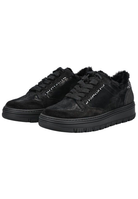 Paul Green Sneaker Veloursleder Schwarz Warmfutter