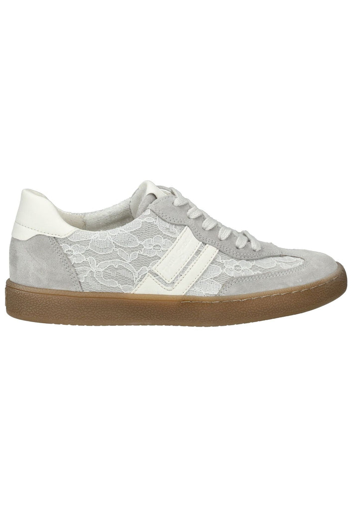 Paul Green Sneaker Veloursleder/Textil Grau/Weiß