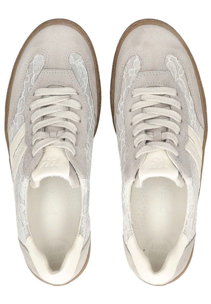 Paul Green Sneaker Veloursleder/Textil Grau/Weiß