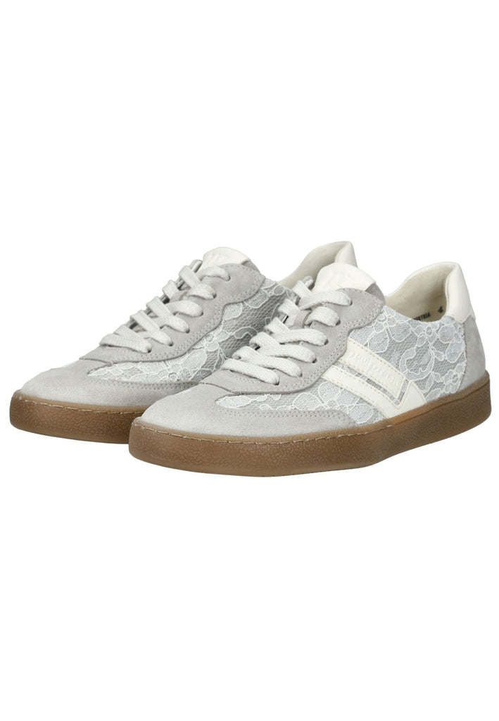 Paul Green Sneaker Veloursleder/Textil Grau/Weiß