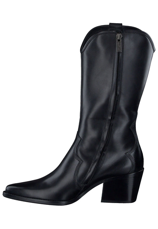Paul Green Stiefel Glattleder Schwarz