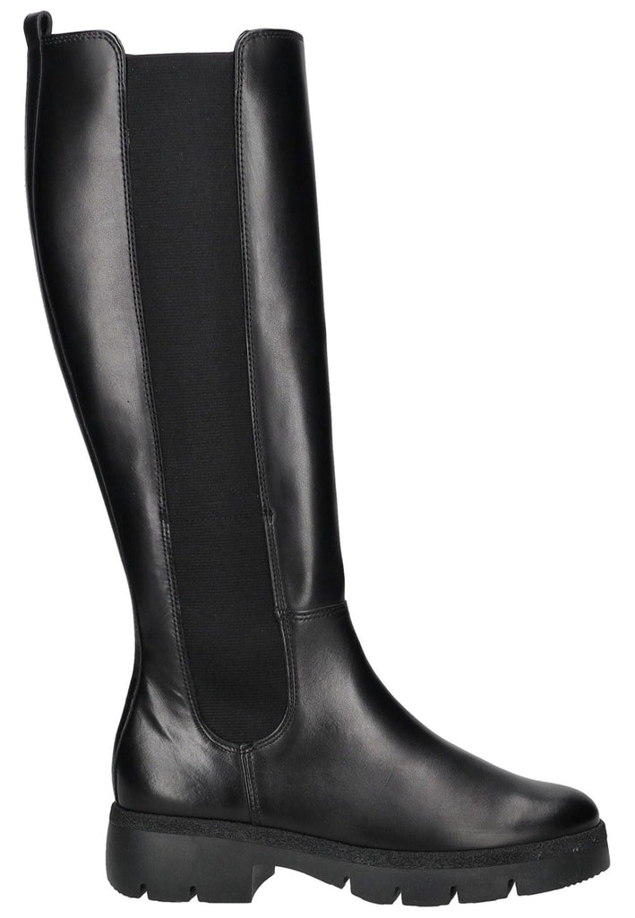 Paul Green Stiefel Leder/Textil Schwarz