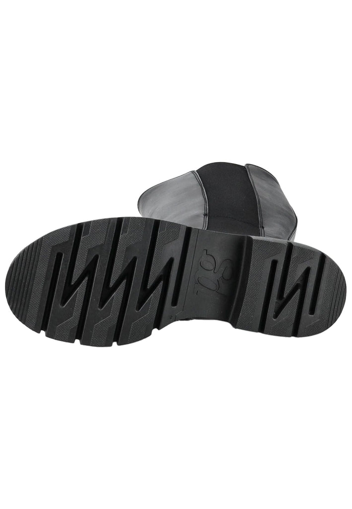 Paul Green Stiefel Leder/Textil Schwarz