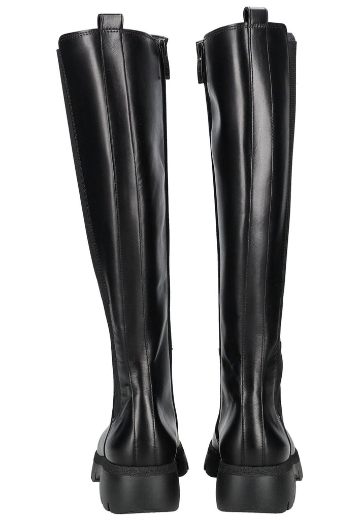 Paul Green Stiefel Leder/Textil Schwarz