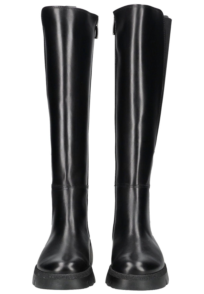 Paul Green Stiefel Leder/Textil Schwarz