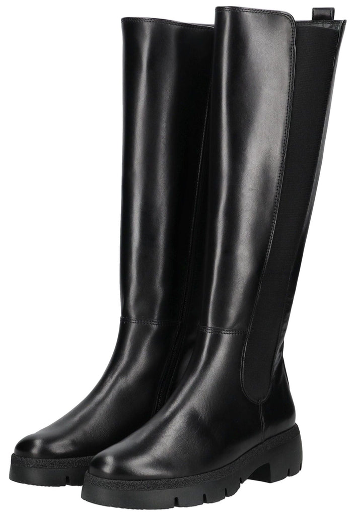 Paul Green Stiefel Leder/Textil Schwarz