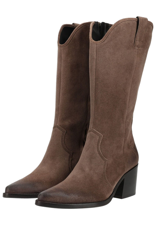 Paul Green Stiefel Veloursleder Braun