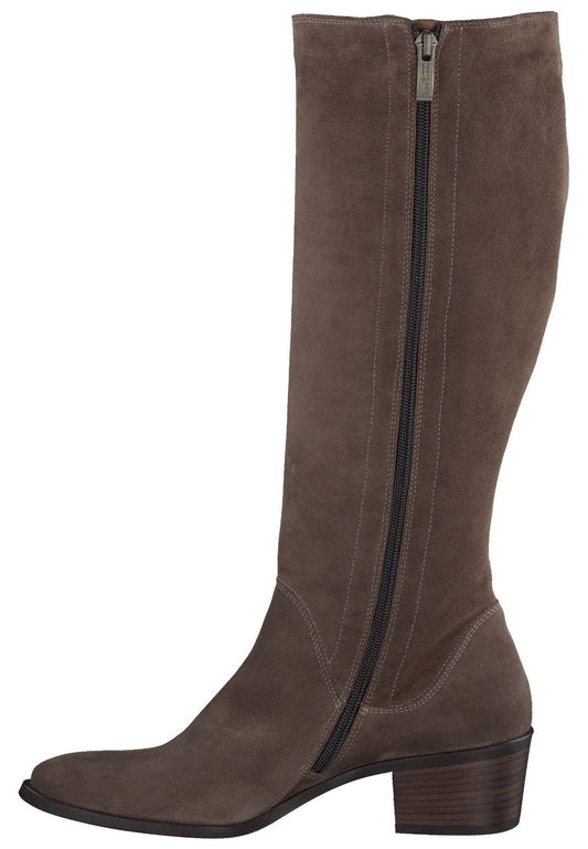 Paul Green Stiefel Veloursleder Braun/Grau