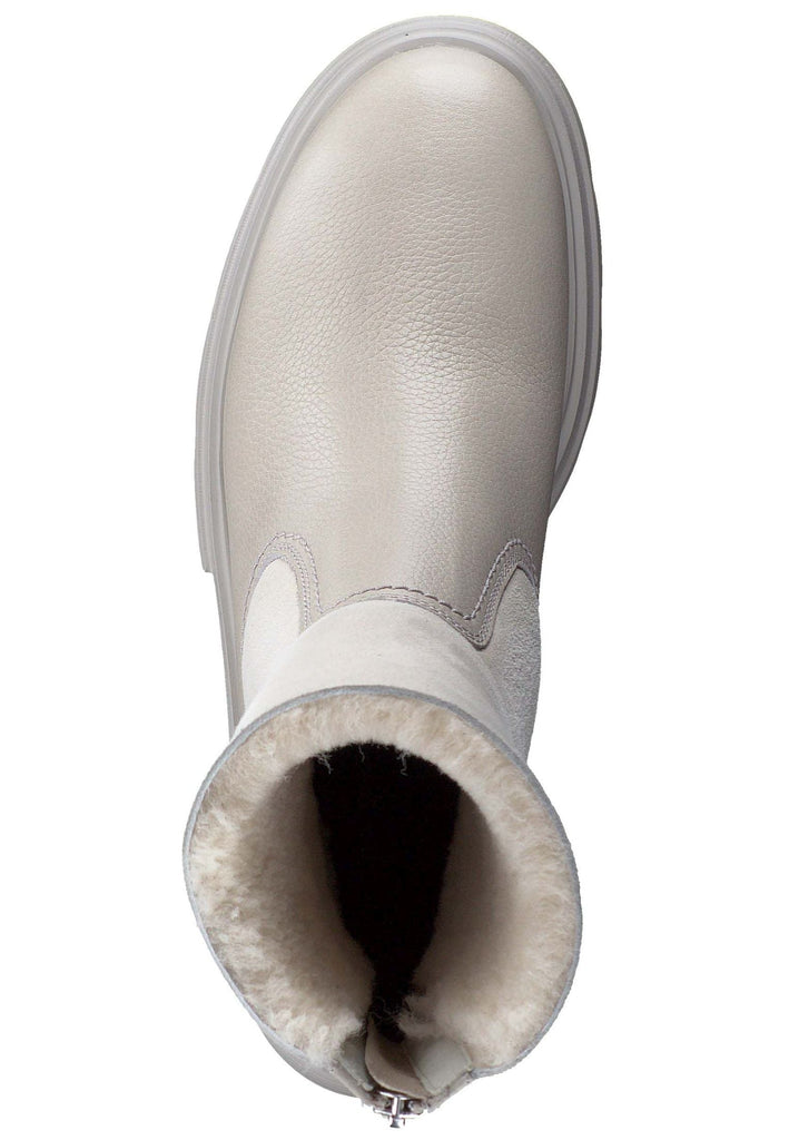 Paul Green Stiefelette Glattleder Beige Warmfutter