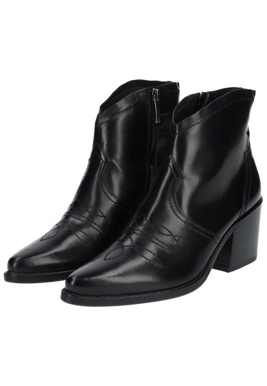 Paul Green Stiefelette Glattleder Schwarz