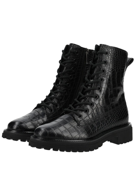 Paul Green Stiefelette Glattleder Schwarz/Schwarz