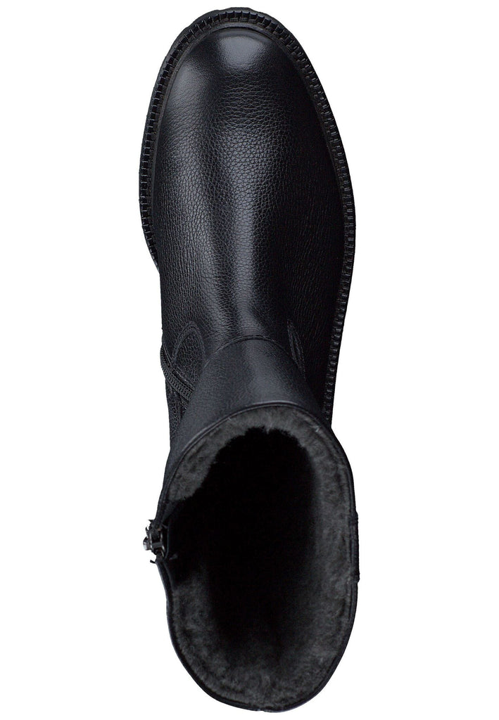 Paul Green Stiefelette Glattleder Schwarz Warmfutter