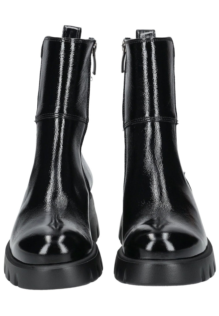 Paul Green Stiefelette Leder Schwarz Lack