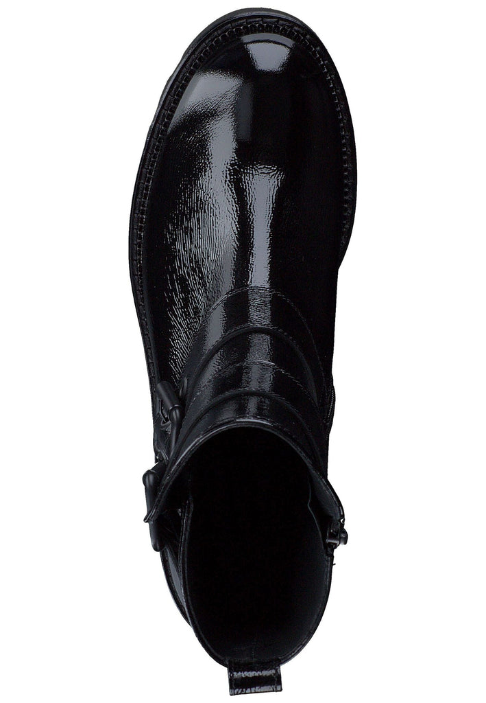 Paul Green Stiefelette Leder Schwarz Lack