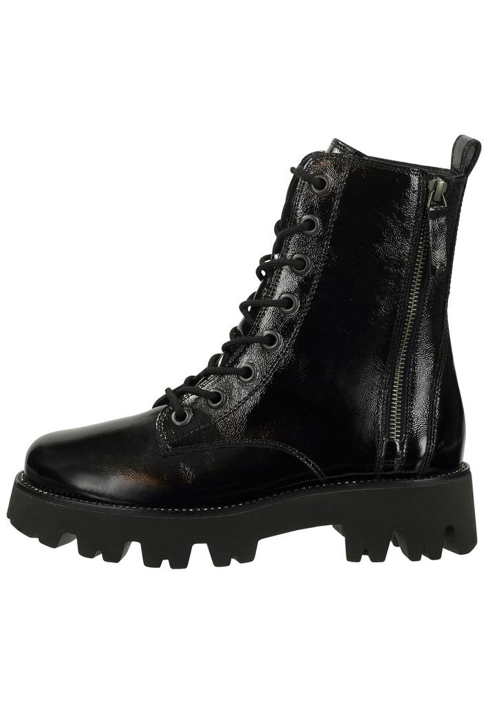 Paul Green Stiefelette Leder Schwarz Lack