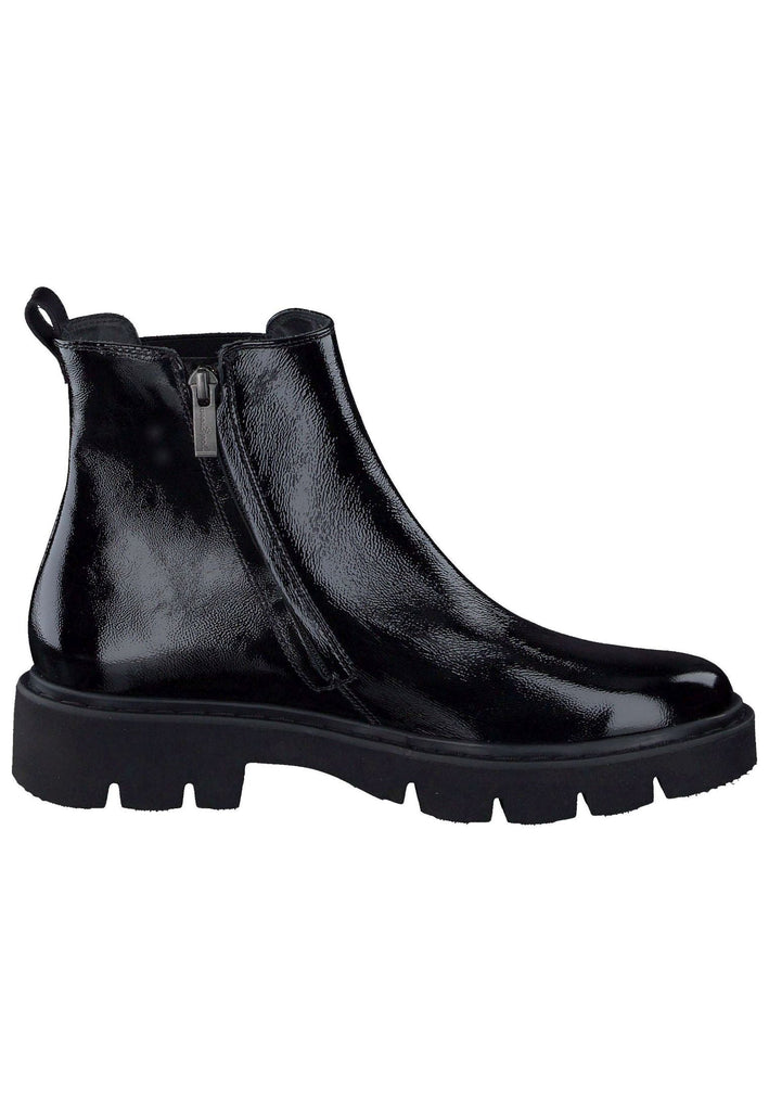 Paul Green Stiefelette Leder Schwarz Lack