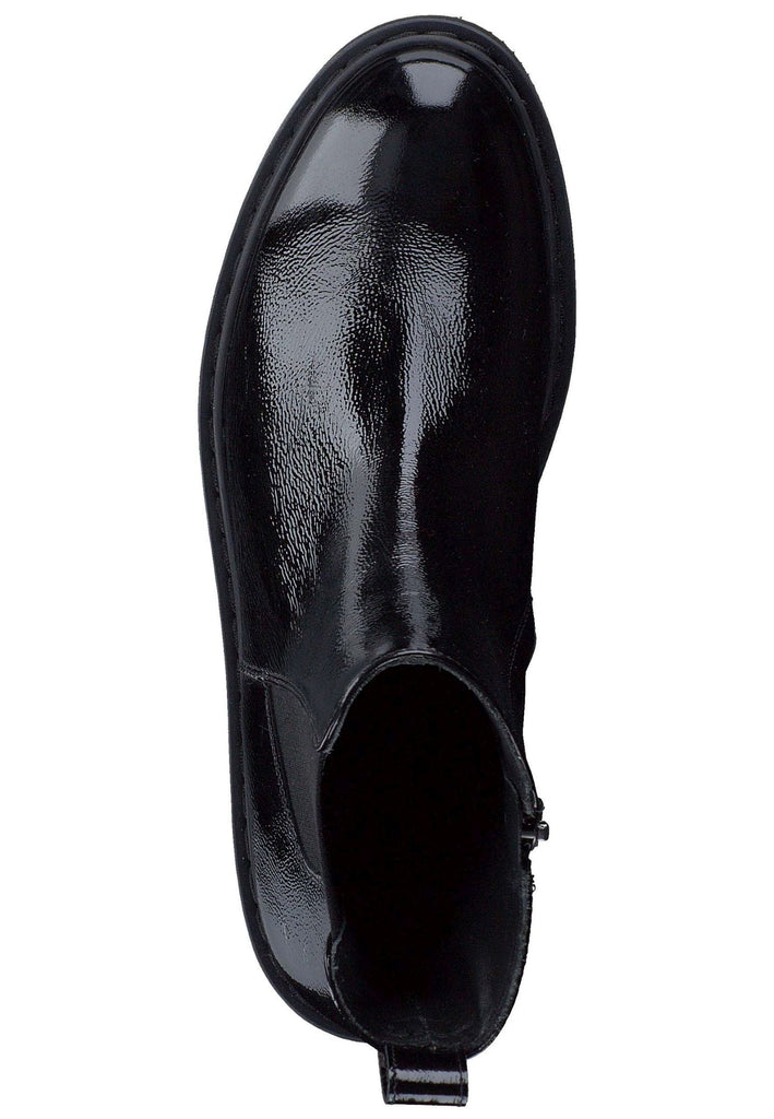 Paul Green Stiefelette Leder Schwarz Lack