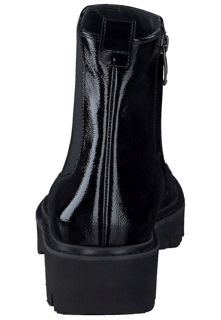 Paul Green Stiefelette Leder Schwarz Lack