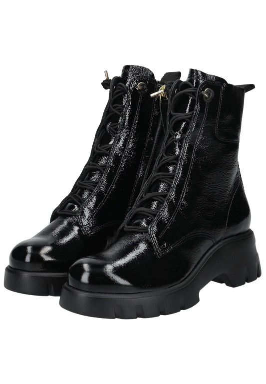 Paul Green Stiefelette Leder Schwarz Lack