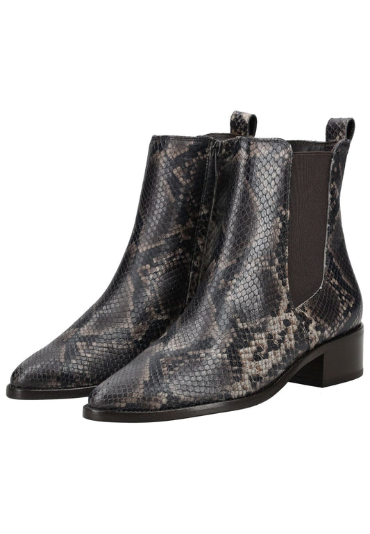 Paul Green Stiefelette Leder/Textil Braun