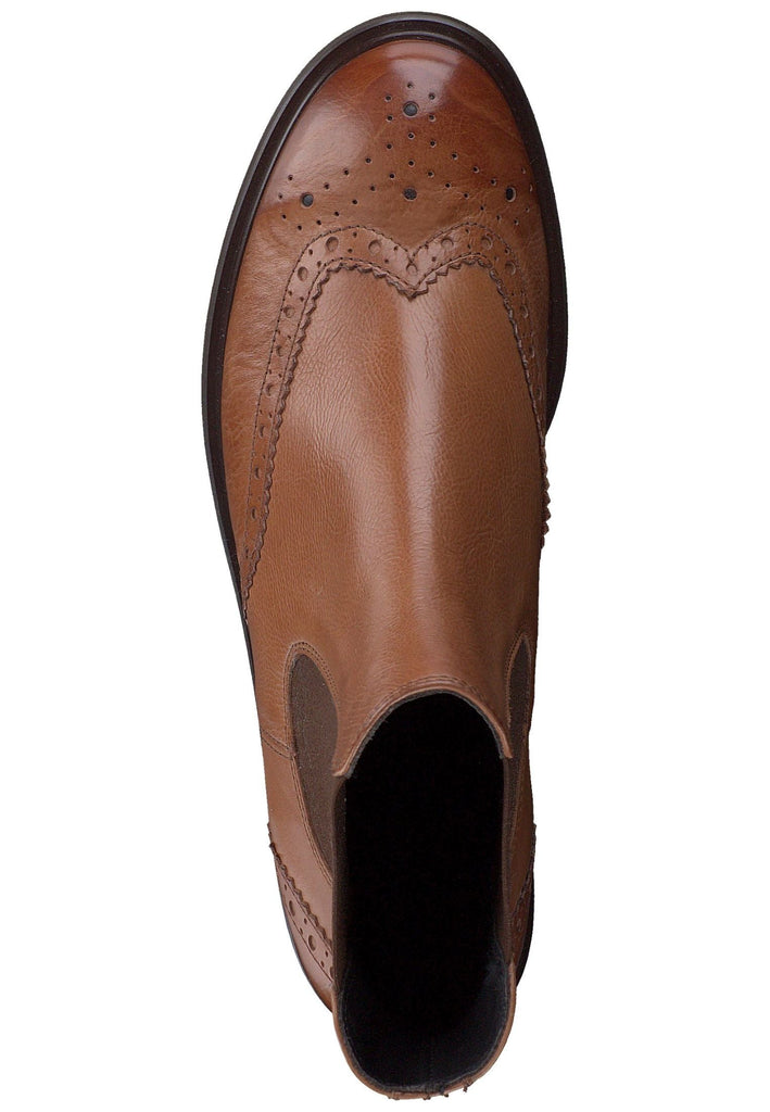 Paul Green Stiefelette Leder/Textil Cognac
