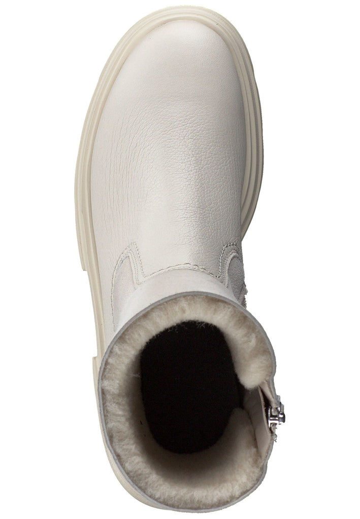 Paul Green Stiefelette Leder/Textil Hellbeige Warmfutter