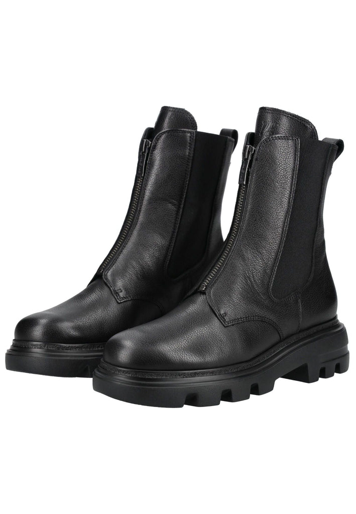 Paul Green Stiefelette Leder/Textil Schwarz