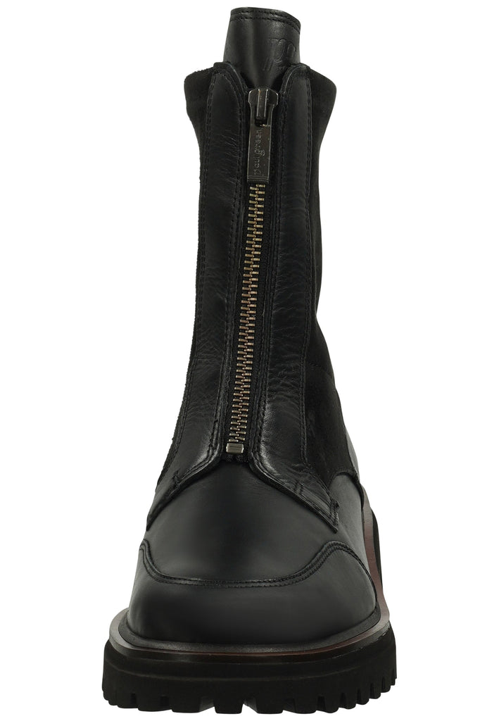 Paul Green Stiefelette Leder/Textil Schwarz