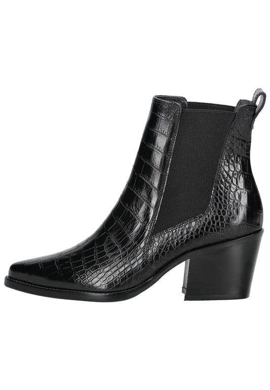 Paul Green Stiefelette Leder/Textil Schwarz