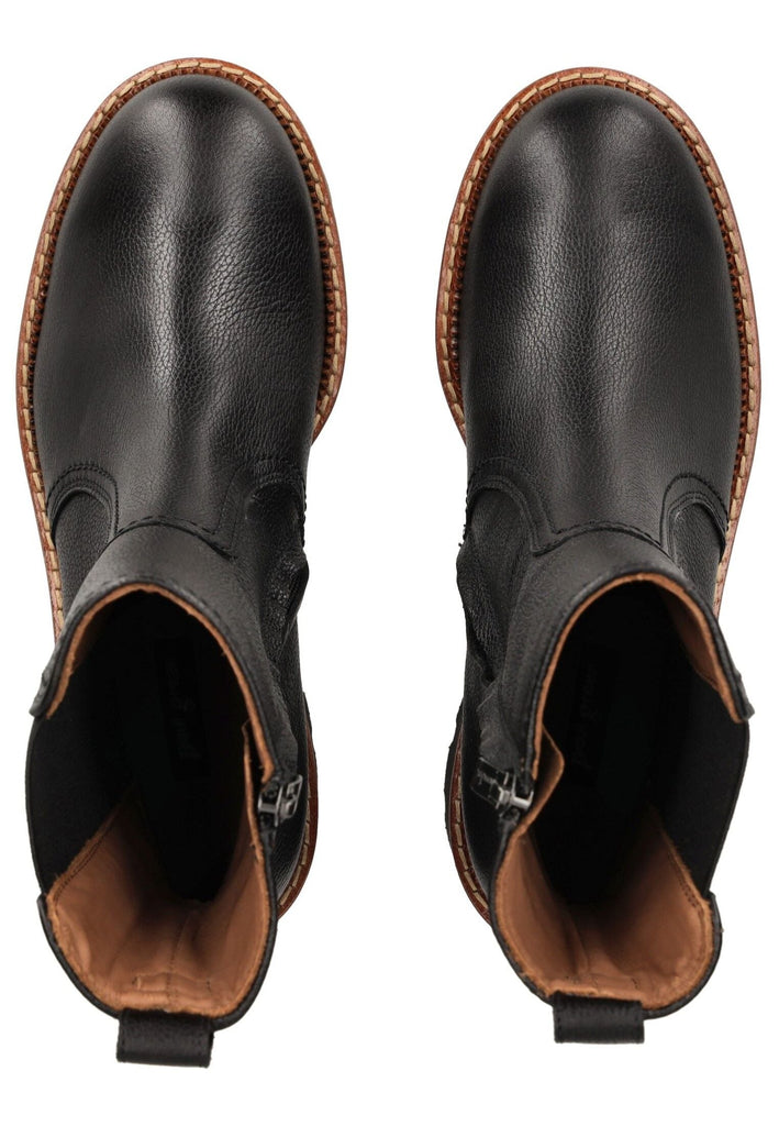 Paul Green Stiefelette Leder/Textil Schwarz