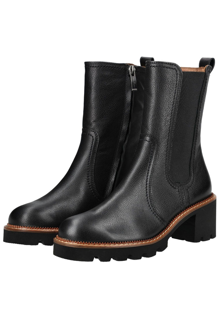 Paul Green Stiefelette Leder/Textil Schwarz