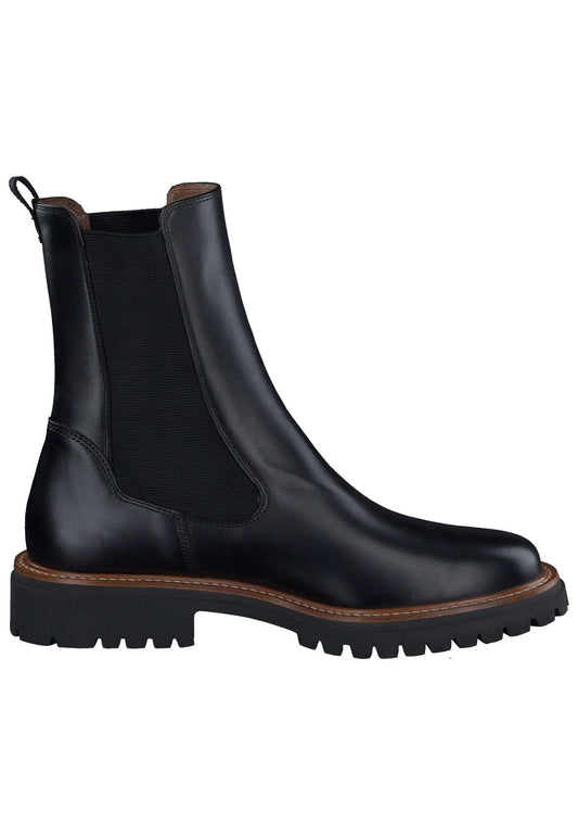 Paul Green Stiefelette Leder/Textil Schwarz