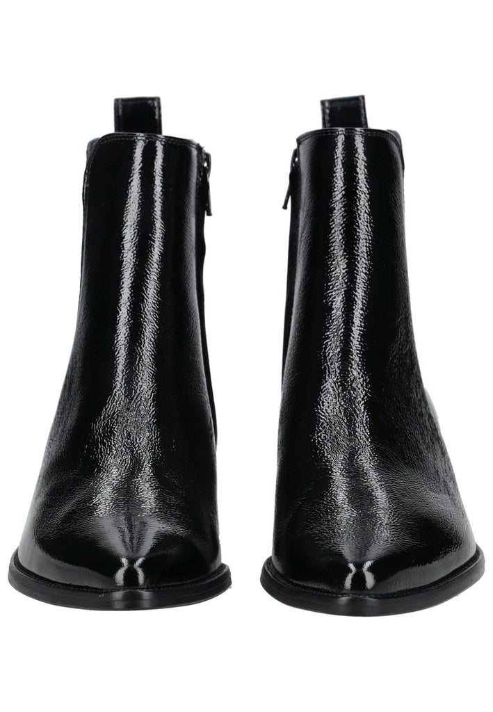 Paul Green Stiefelette Leder/Textil Schwarz Lack