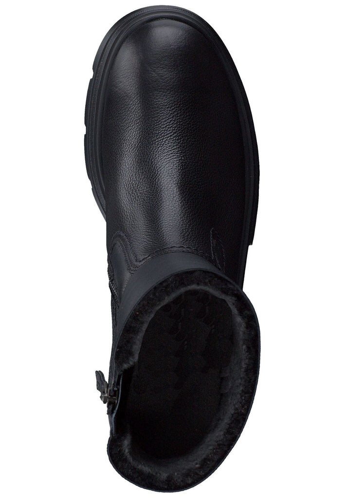 Paul Green Stiefelette Leder/Textil Schwarz Warmfutter