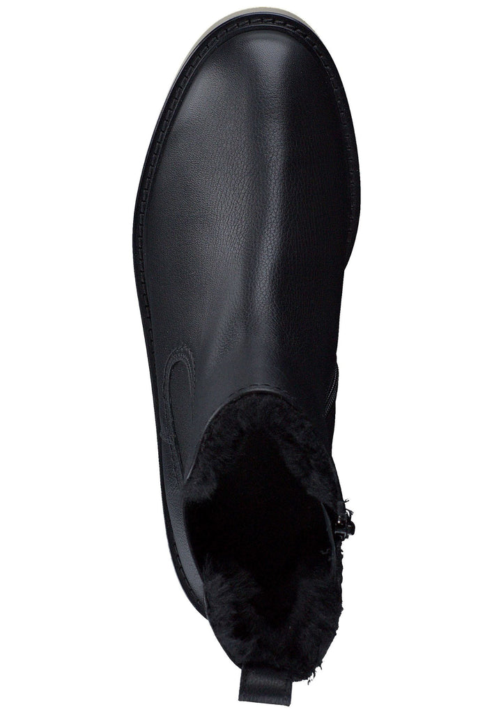 Paul Green Stiefelette Leder/Textil Schwarz Warmfutter