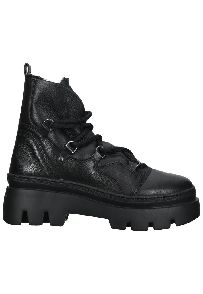 Paul Green Stiefelette Leder/Textil Schwarz Warmfutter