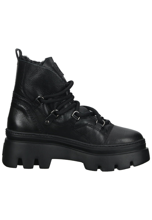 Paul Green Stiefelette Leder/Textil Schwarz Warmfutter