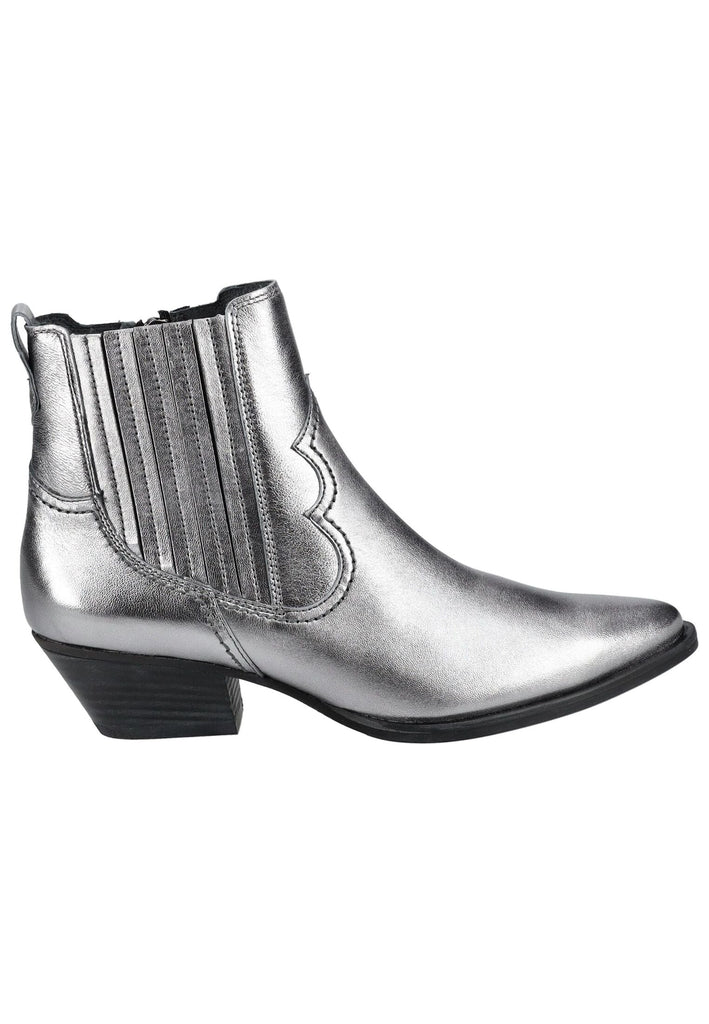 Paul Green Stiefelette Nappaleder Metallic Silver