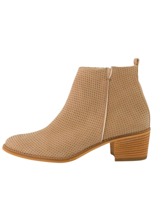 Paul Green Stiefelette Nubukleder Beige