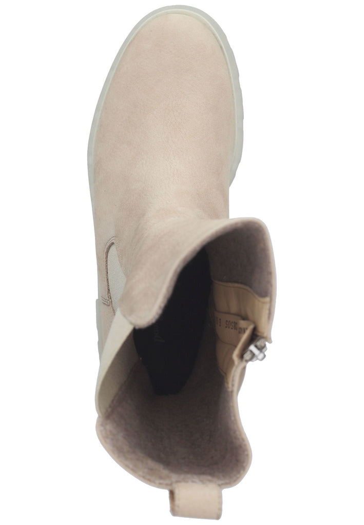Paul Green Stiefelette Nubukleder Beige