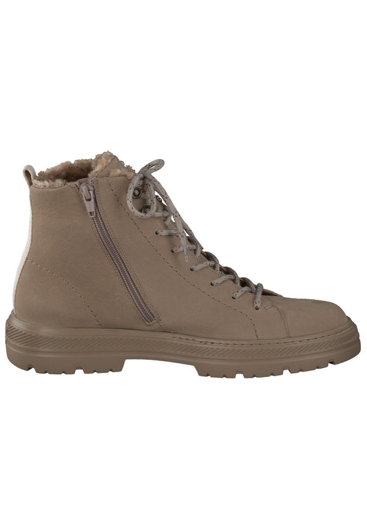 Paul Green Stiefelette Nubukleder Beige Warmfutter