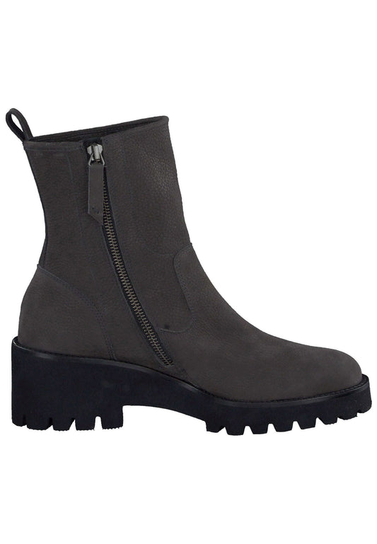 Paul Green Stiefelette Nubukleder Grau