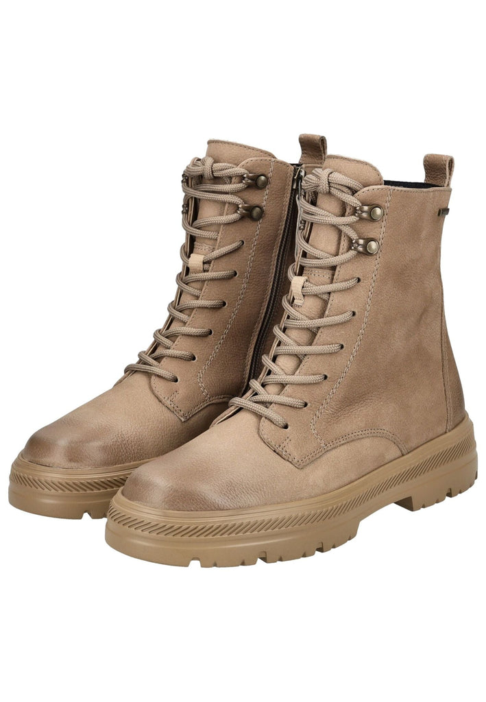 Paul Green Stiefelette Nubukleder Mittelbraun Warmfutter