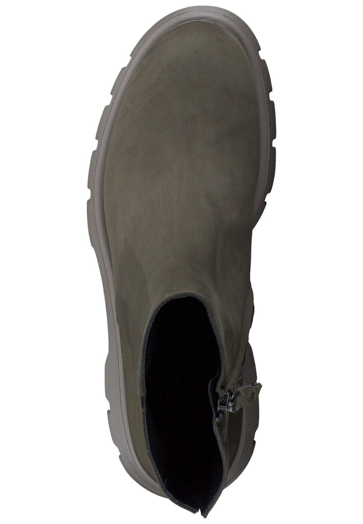 Paul Green Stiefelette Nubukleder Olive