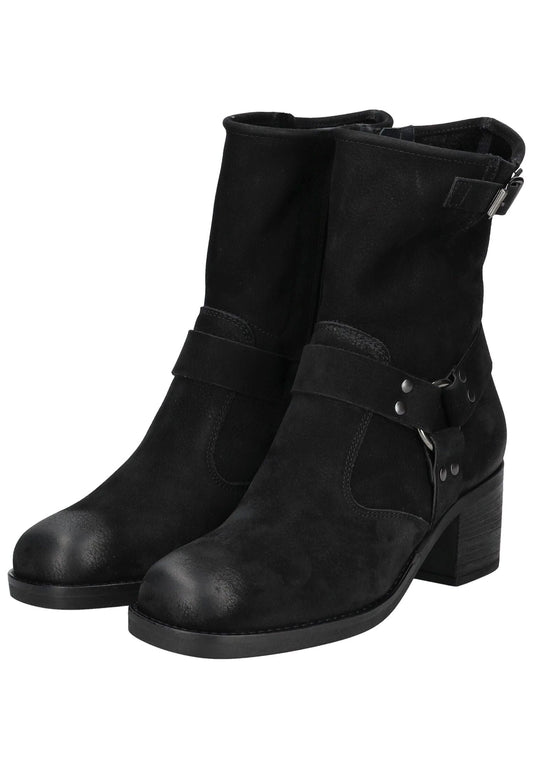 Paul Green Stiefelette Nubukleder Schwarz